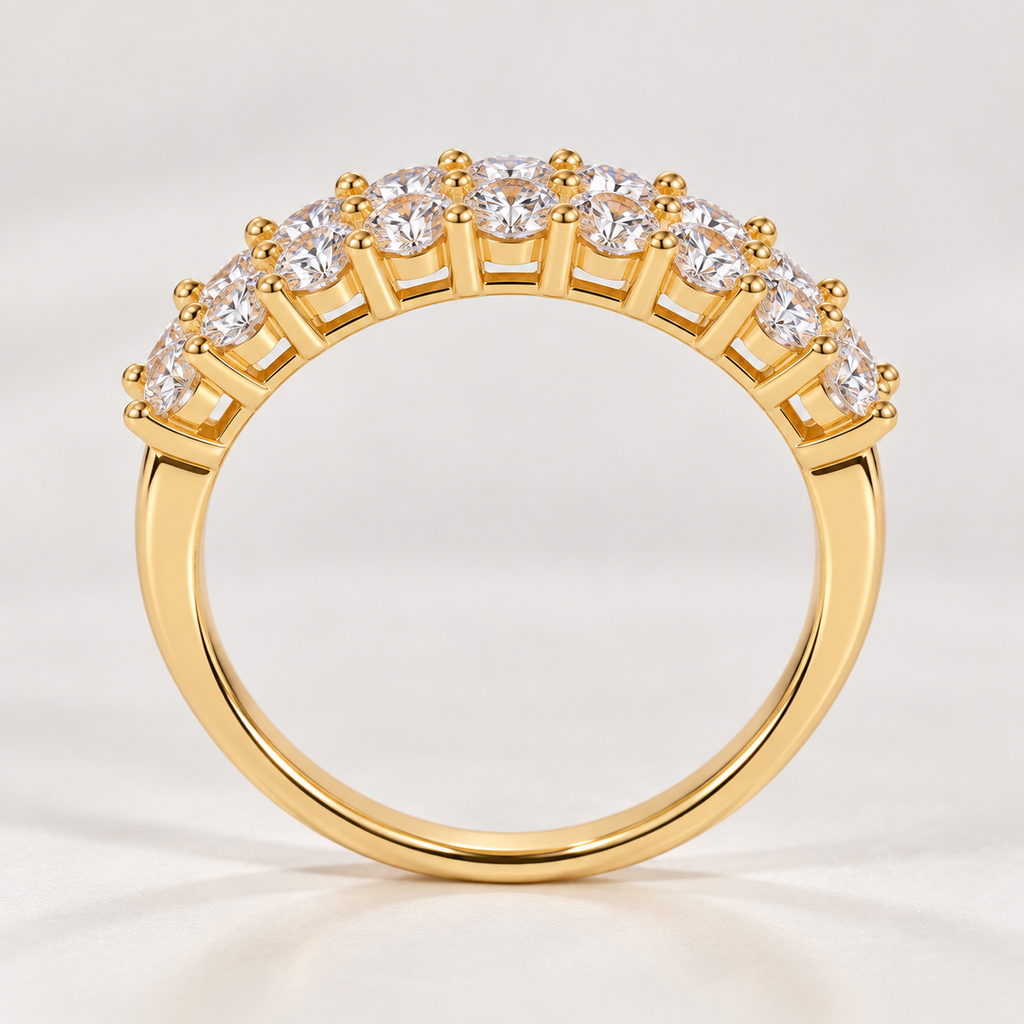 1.4ct Round Moissanite Ring in 925 Sterling Silver – Elegant Solitaire
