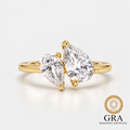 Pear Cut Moissanite Ring – D Color VVS1