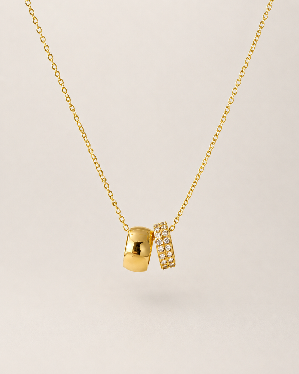 Pavé Duo Charm Necklace