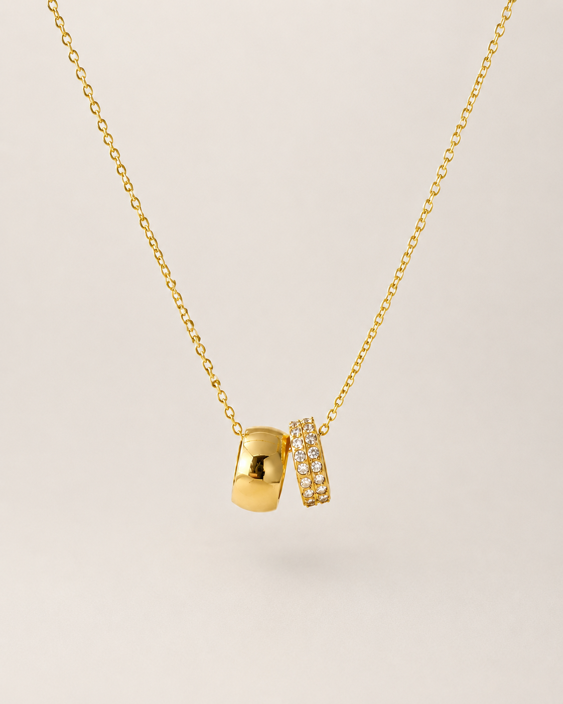 Pavé Duo Charm Necklace