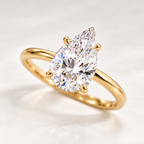 1CT Pear Shaped Moissanite Engagement Ring for Women – GRA Certified