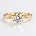 1CT Round Moissanite Solitaire Ring – D Color VVS1
