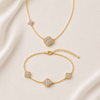 14K Gold Filled Moissanite Clover Stud Earrings