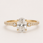 Oval-Cut Zirconia Statement Ring