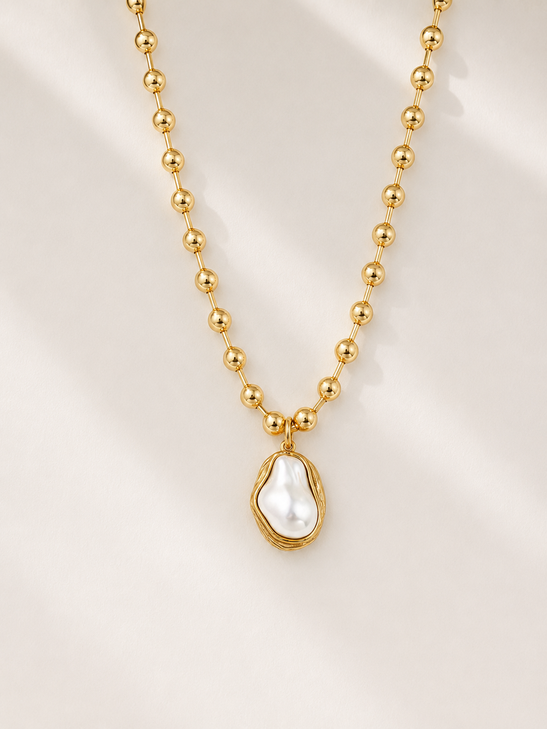 Elegant Gold Pearl Jewelry Set