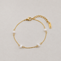 Elegantes Perlen-Goldschmuckset