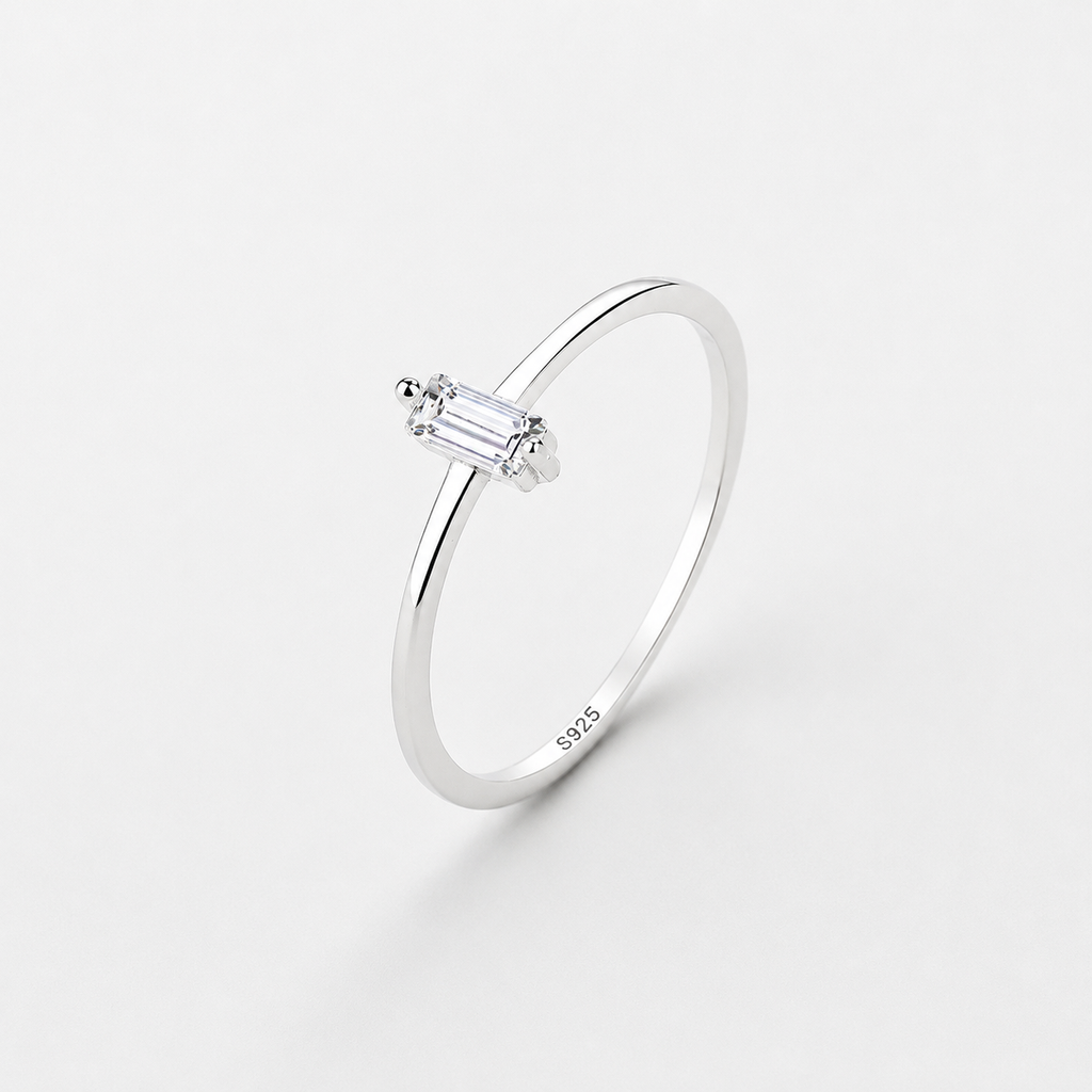 Éclat Rechteck 925 Ring