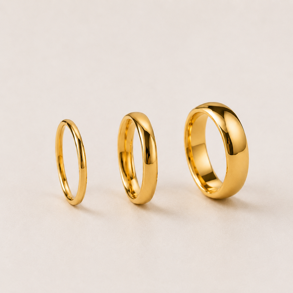 Elegant Minimalist Gold Rings Set