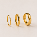 Elegant Minimalist Gold Rings Set