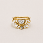 Eleganter Sonnenstrahl Goldring