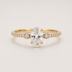Oval-Cut Zirconia Statement Ring