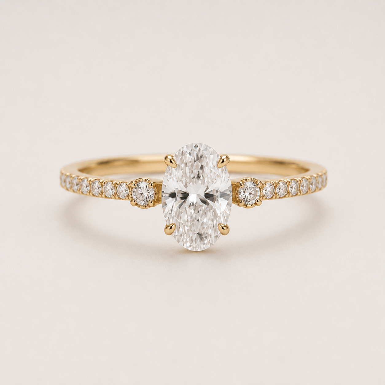 Oval-Cut Zirconia Statement Ring
