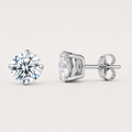 925 Sterling Silver CZ Crystal Stud Earrings