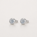 Ohrstecker aus 925er Sterlingsilber mit Zirkonia, schlicht