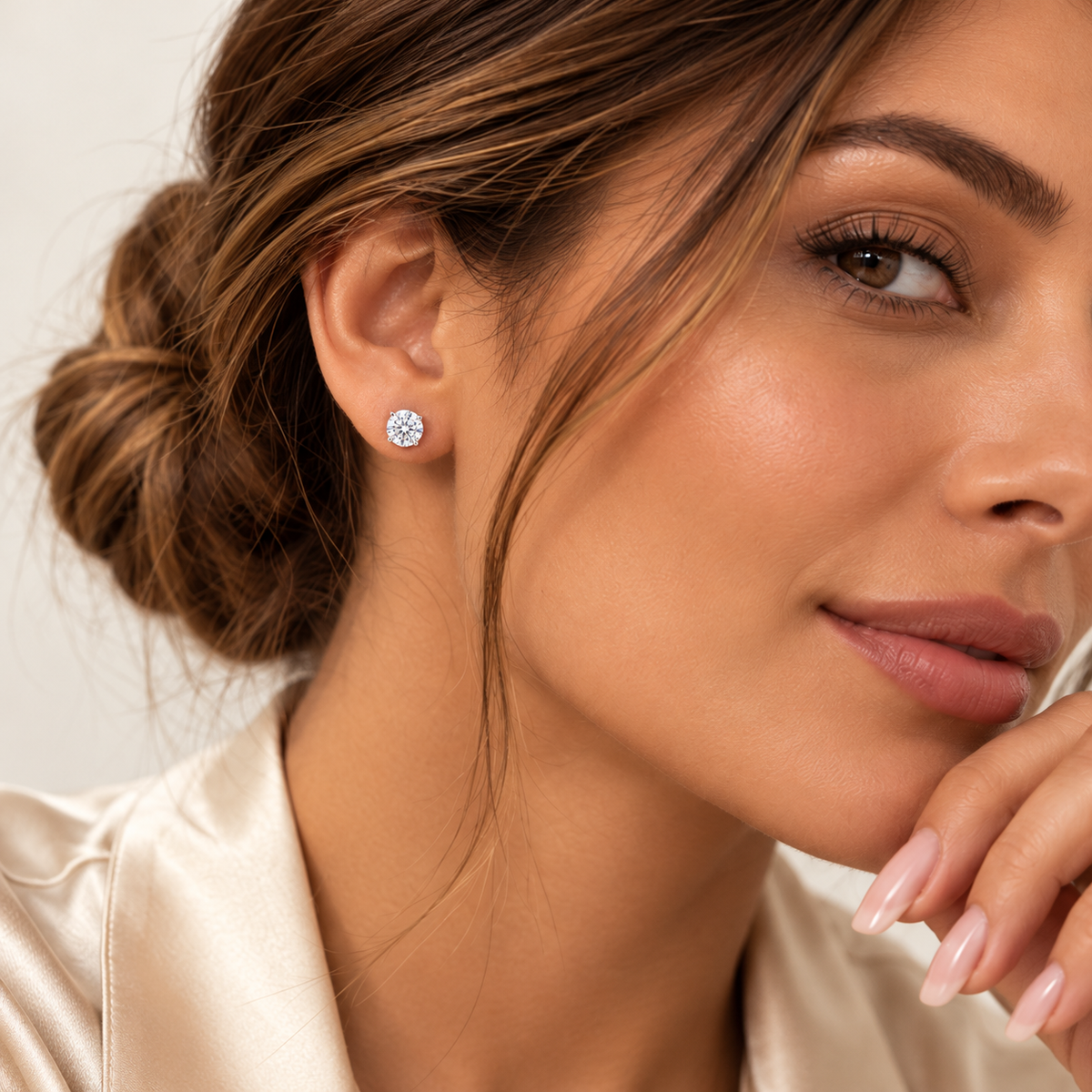 Classic Moissanite Stud Earrings 0.1–2CT | Sterling Silver 925