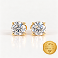 Classic Moissanite Stud Earrings 0.1–2CT | Sterling Silver 925