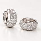 Real Moissanite Water Drop Huggie Hoop Earrings for Women