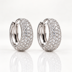 Real Moissanite Water Drop Huggie Hoop Earrings for Women
