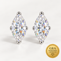 0.5ct Marquise Cut Moissanite Stud Earrings – Elegant Fine Jewelry