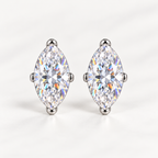 0.5ct Marquise Cut Moissanite Stud Earrings – Elegant Fine Jewelry