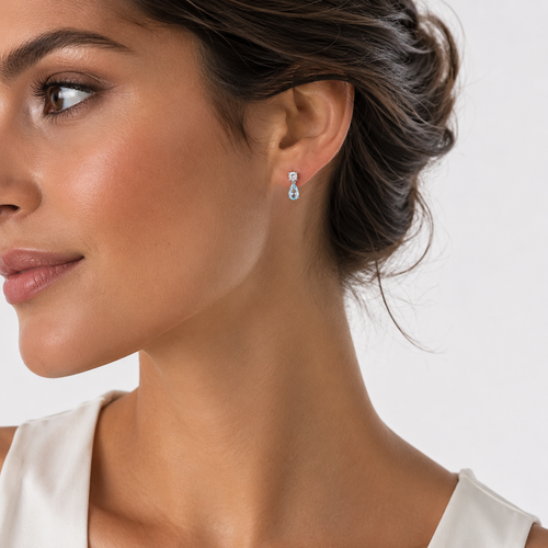 Azure Drop S925 Silver Earrings