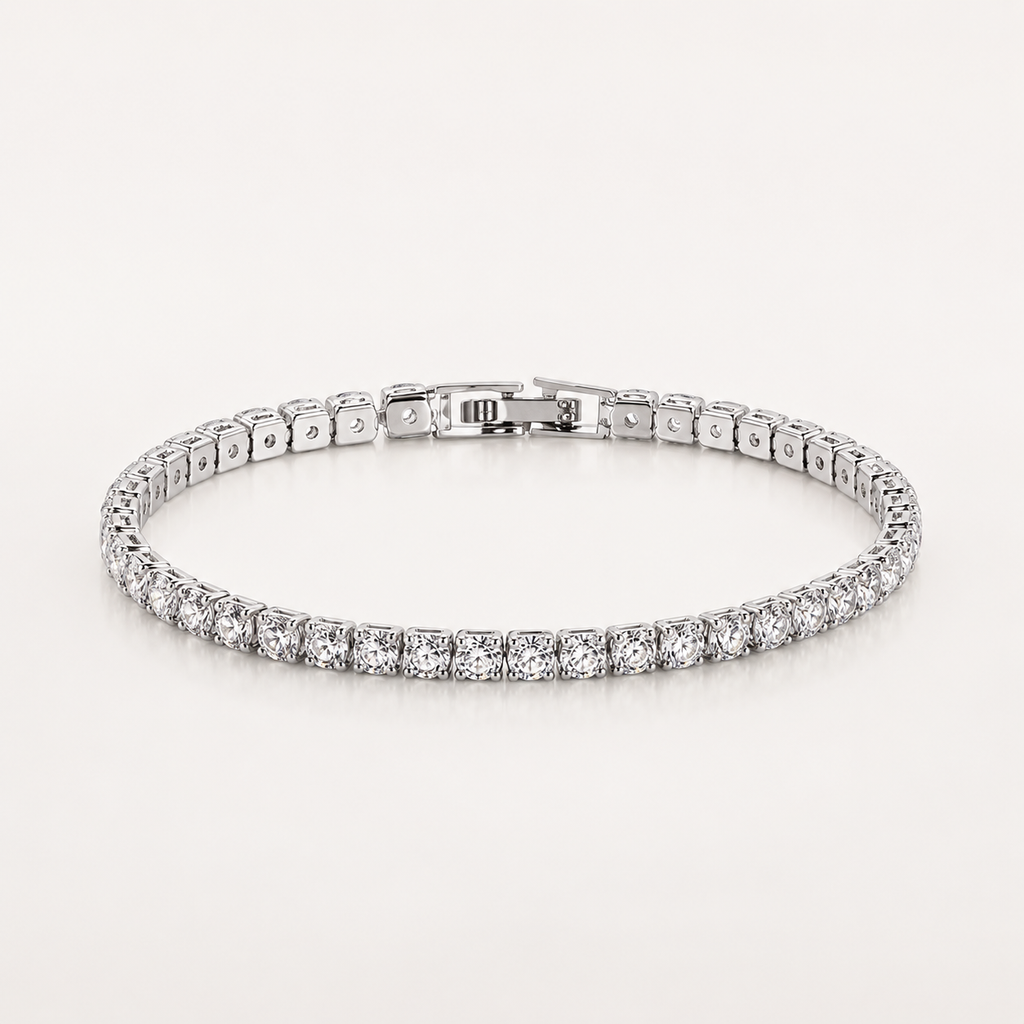 Éclat 4 mm S925 Sterling Silver Riviera Bracelet