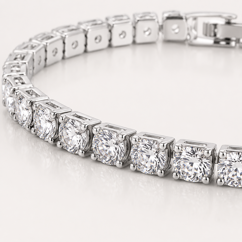 Éclat 4 mm S925 Sterling Silver Riviera Bracelet