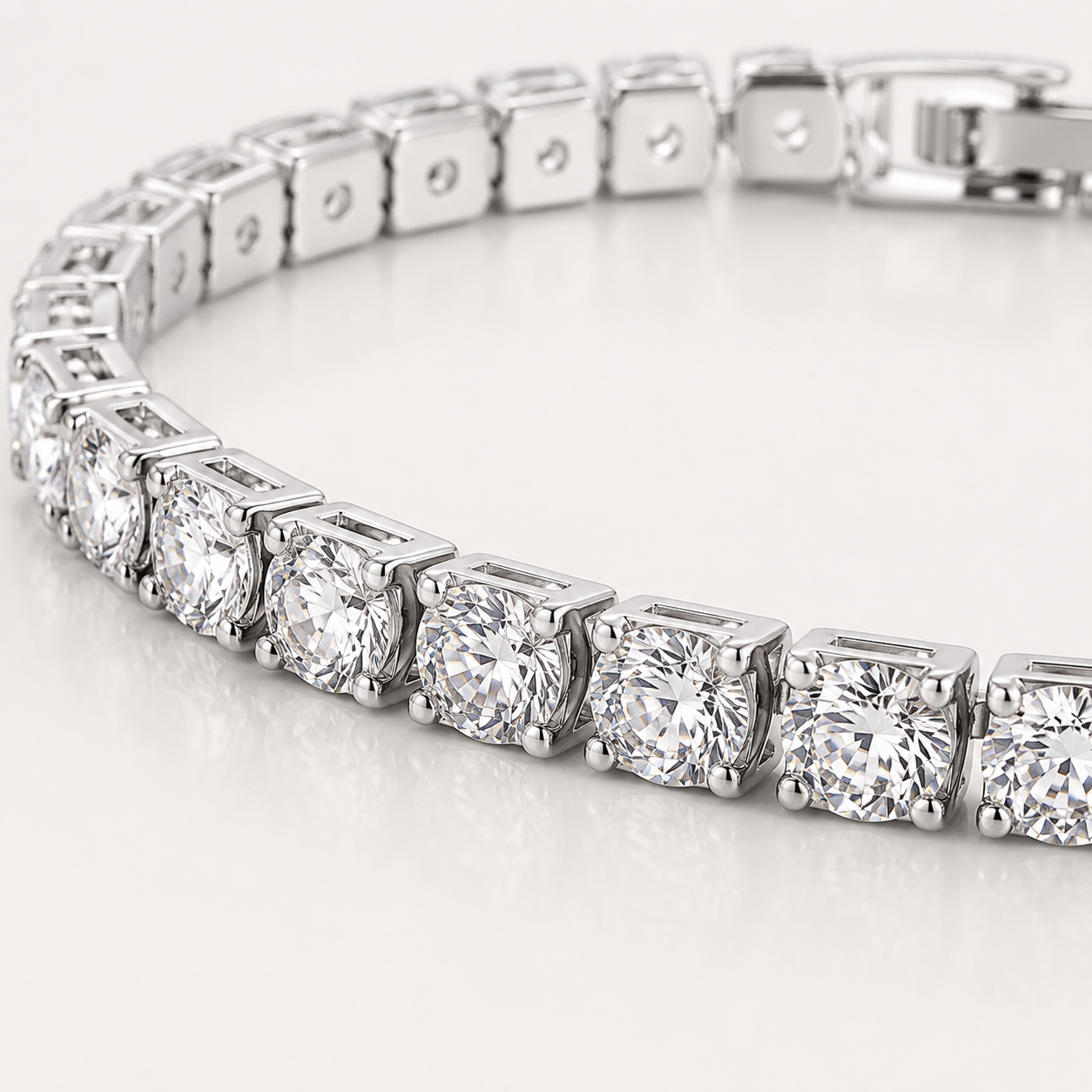 Éclat 4 mm S925 Sterling Silver Riviera Bracelet