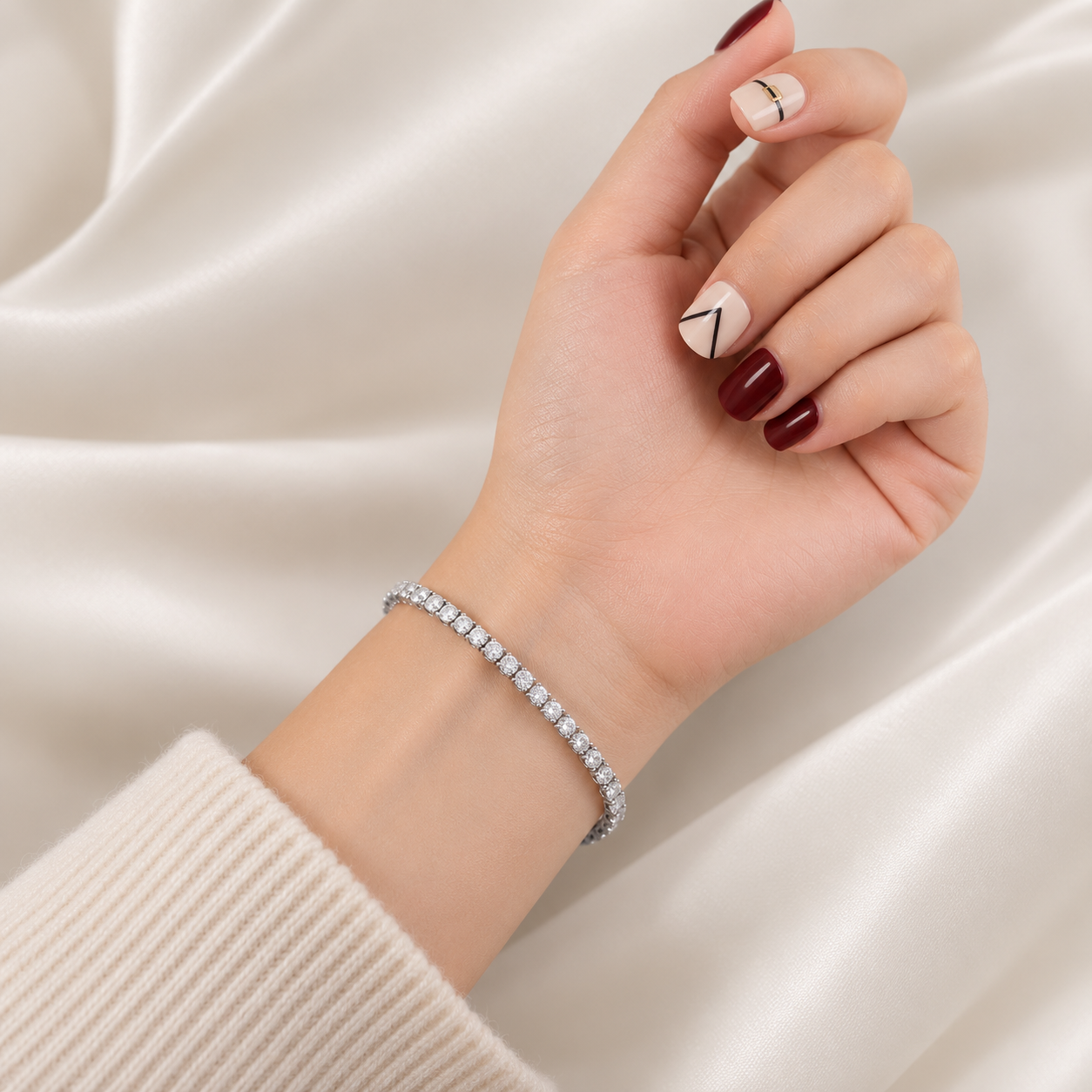 Éclat 4 mm S925 Sterling Silver Riviera Bracelet