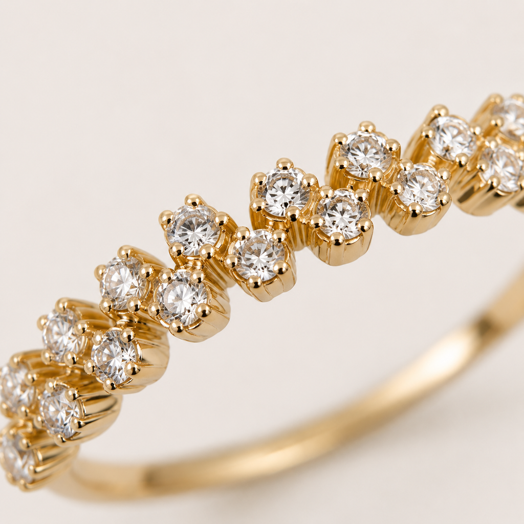 Éternelle Double Pavé-Ring
