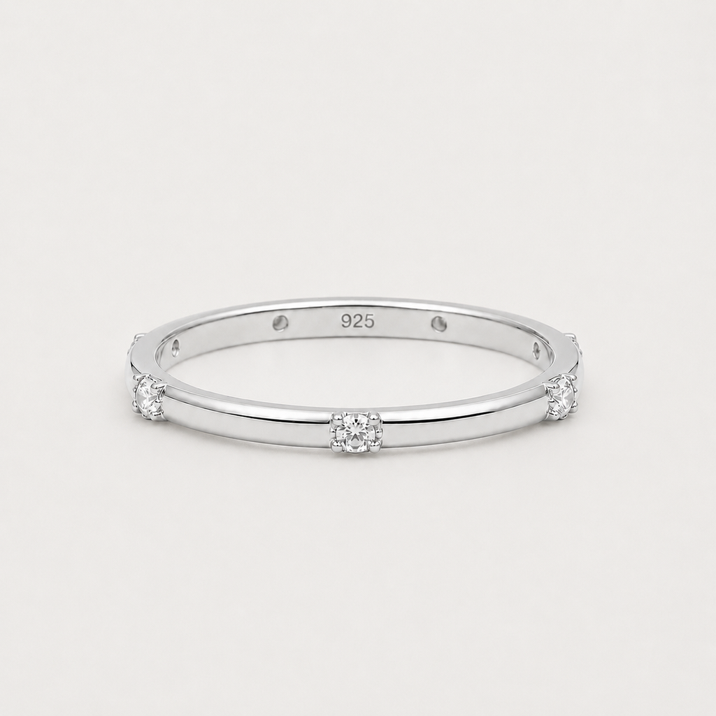 Aurora Pavé 925 Sterling Silber Ring