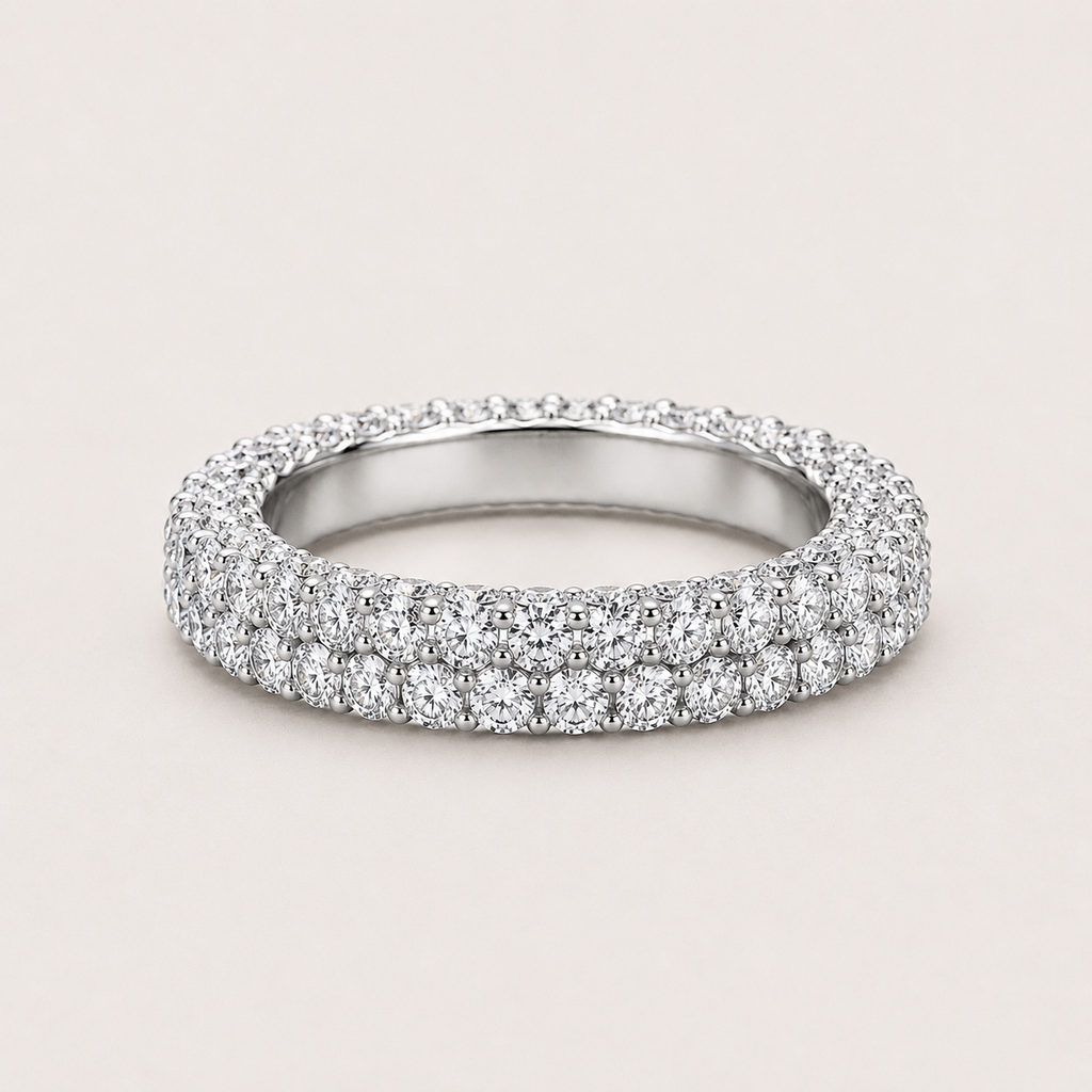 Lumière Pavé Eternity Ring