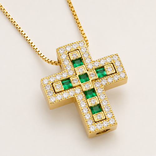 Croix Élégance Detachable Cross Necklace