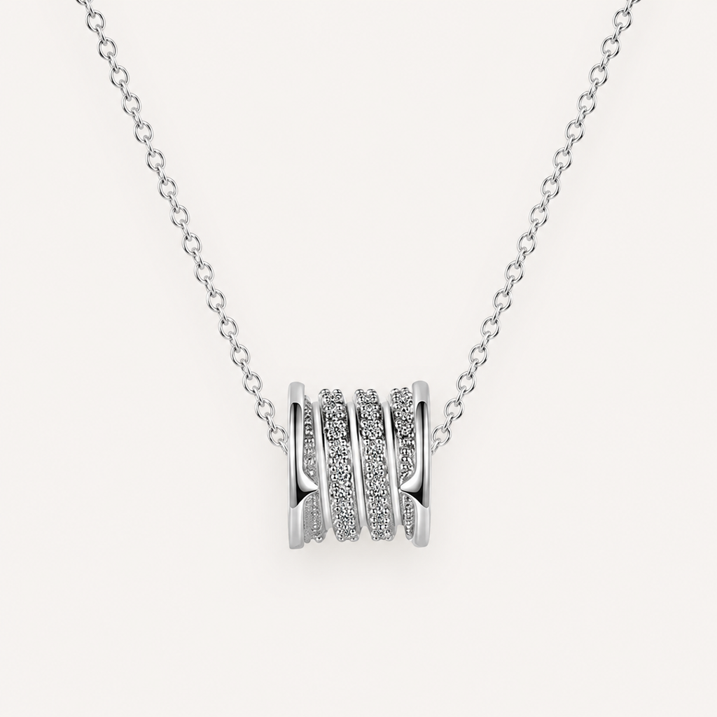 Éclat Cylindre Halskette aus 925er Sterlingsilber