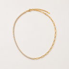 Elegantes Zirkon-Ketten-Schmuckset