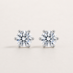 Lumière Round Crystal Stud Earrings