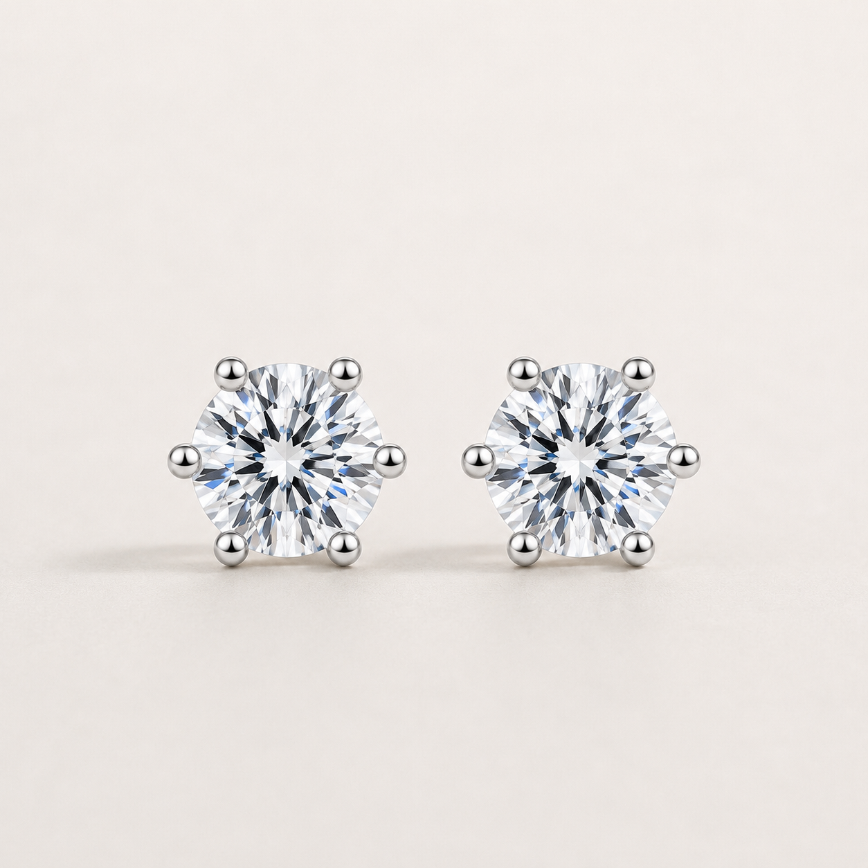 5-9 MM Moissanit-Ohrring 925 Sterling Silber mit 18 Karat Weißgold überzogen Ohrstecker für Frauen Schmuck