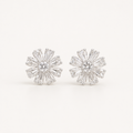 Lumière Bloom Stud Earrings – Radiant Floral Crystal Earrings