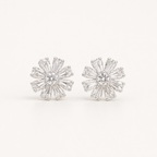 Lumière Bloom Stud Earrings – Radiant Floral Crystal Earrings