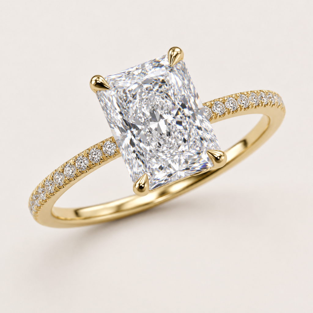 Éclat Rectangle 4CT Ring — 925 Sterling Silver