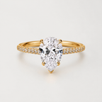 Éclat Pear 4CT Ring — 925 Sterling Silver