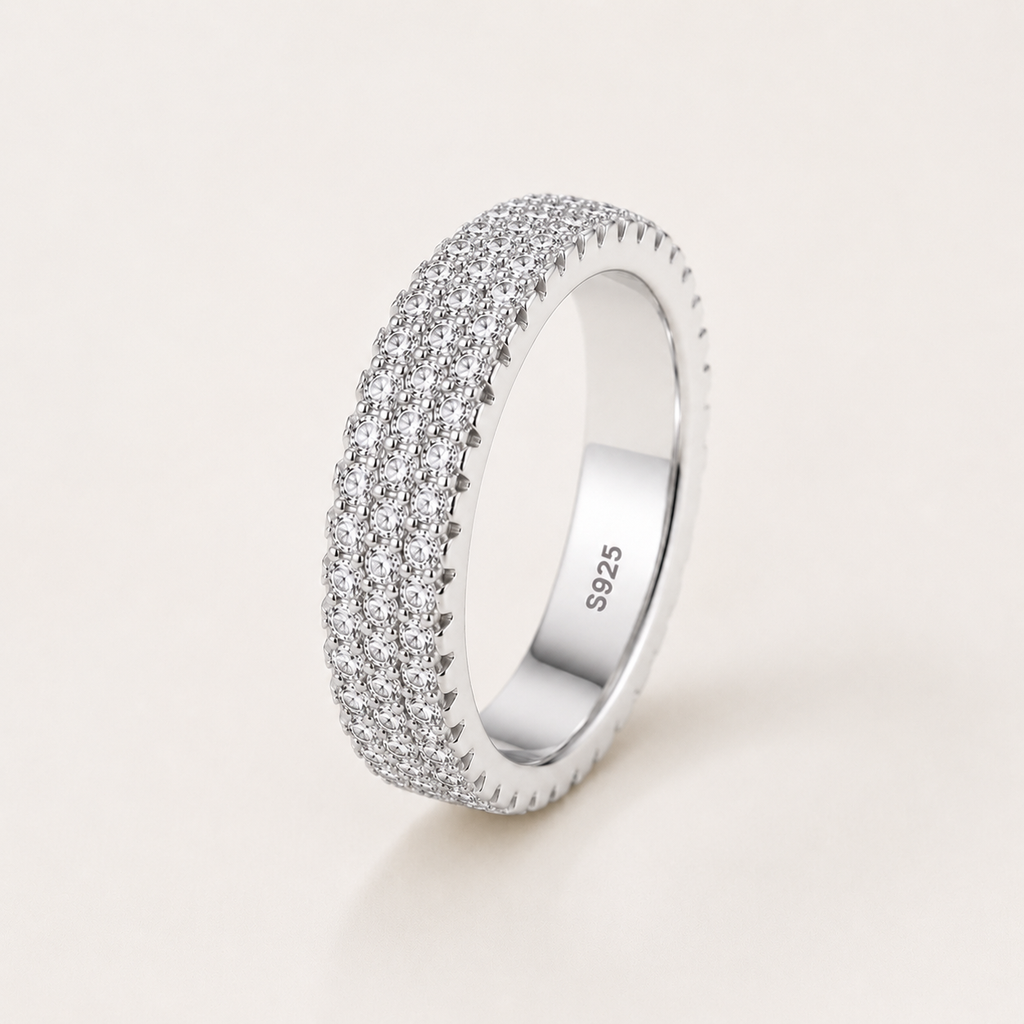 Éclat Pavé Ring — 925 Sterling Silver