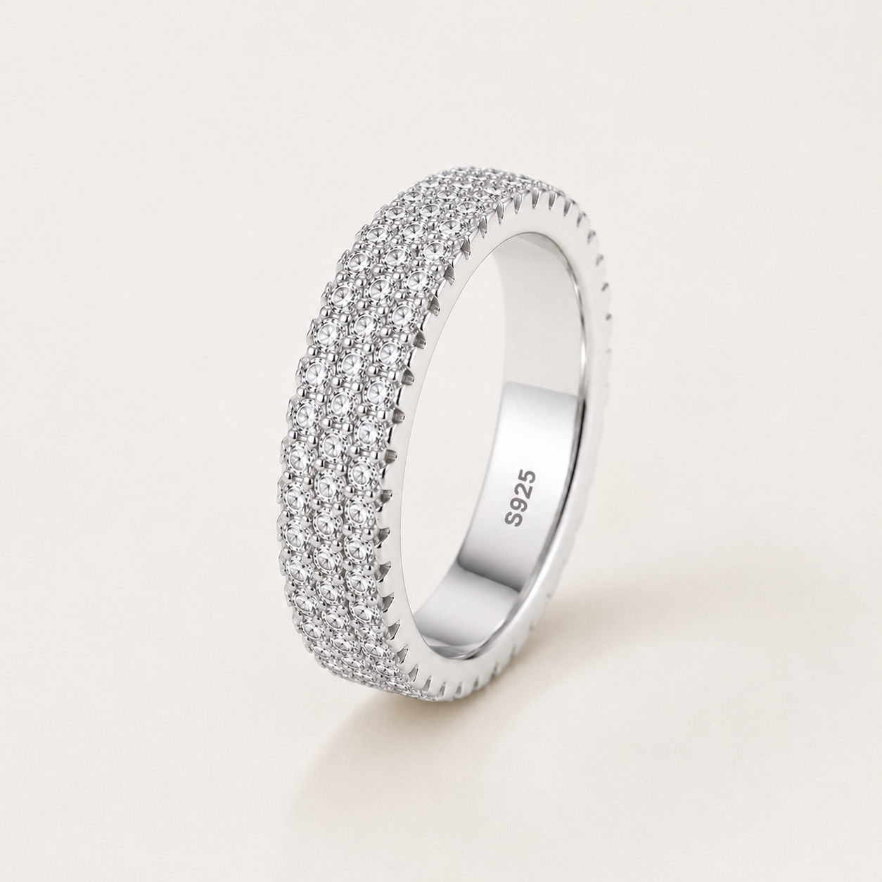 Bague pavé Éclat — argent sterling 925  