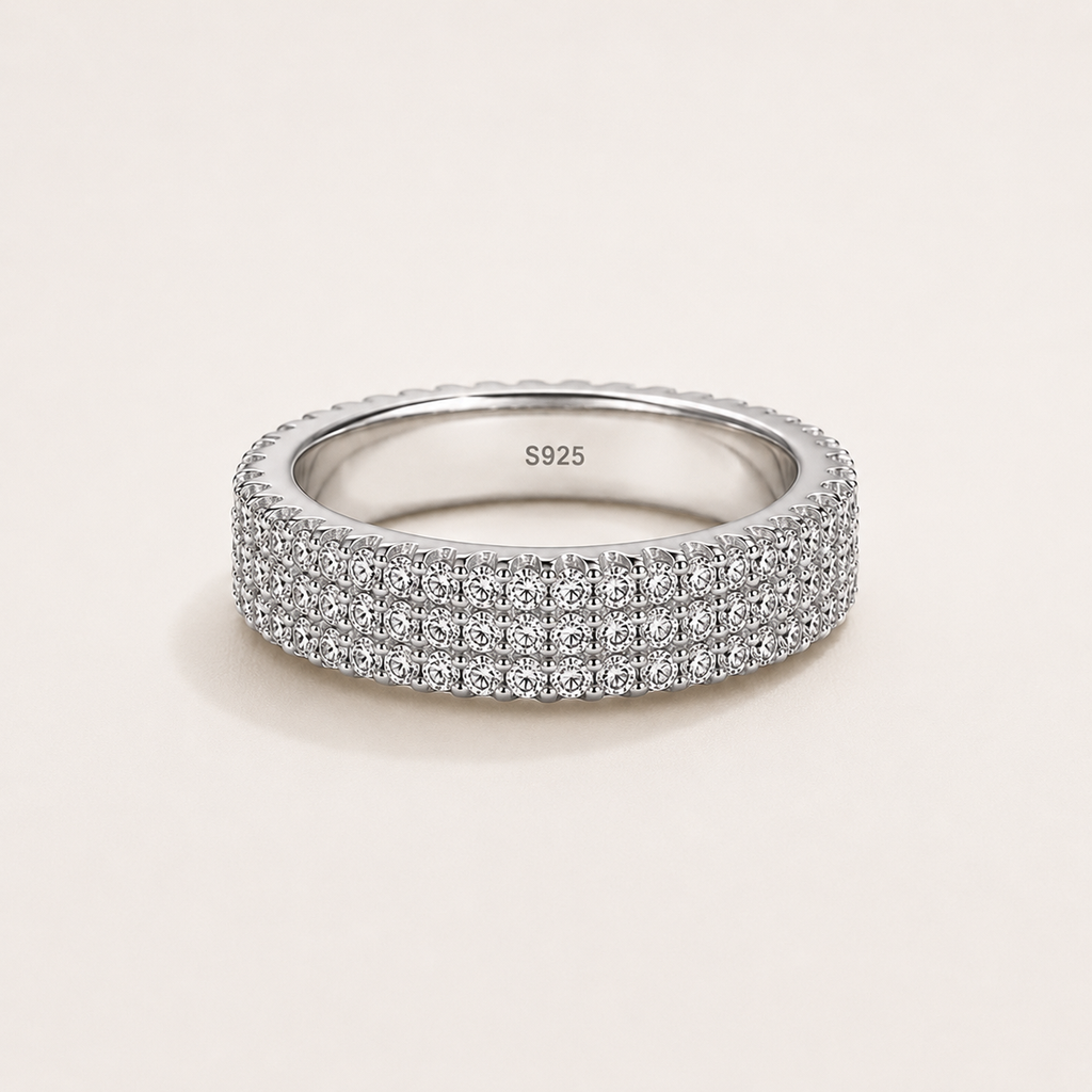 Éclat Pavé Ring — 925 Sterling Silver