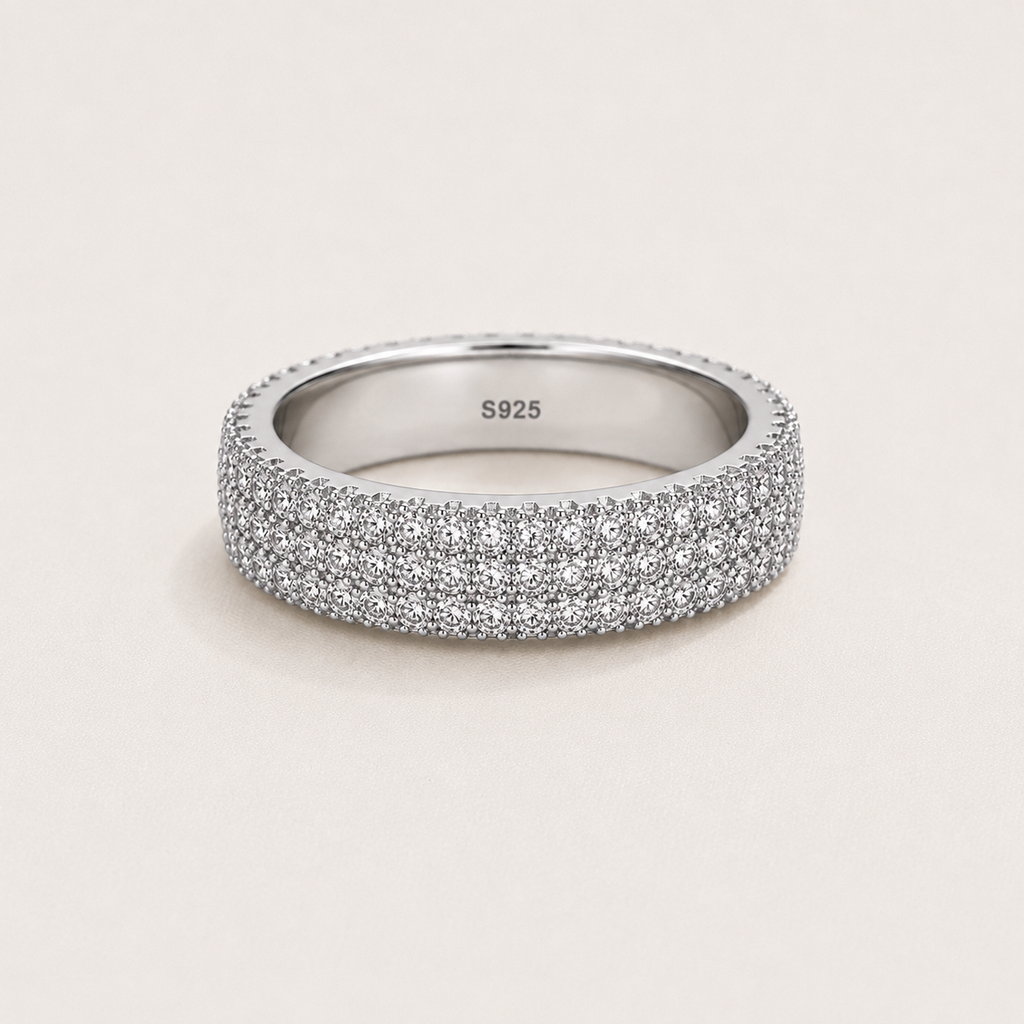 Éclat Pavé Ring — 925 Sterling Silver