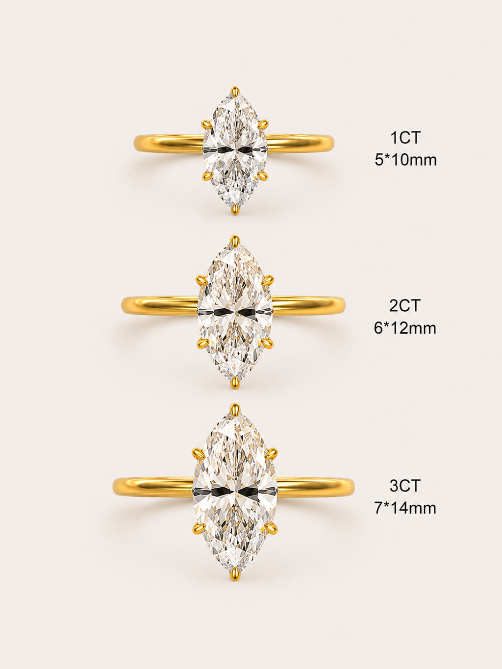 Marquise Solitaire King – 925 Sterling Silver