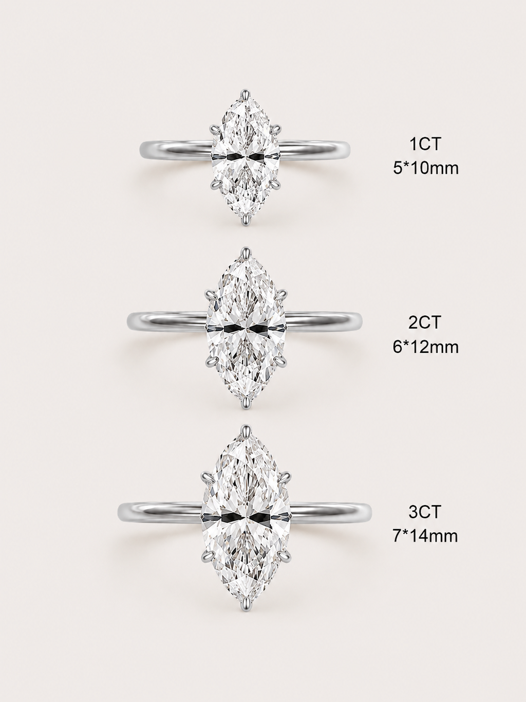 Marquise Solitaire King – 925 Sterling Silver