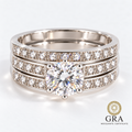 2ct Moissanite Engagement Ring Set in 925 Sterling Silver