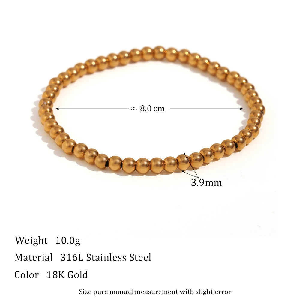 Elegant Gold & Silver Beaded Bracelet