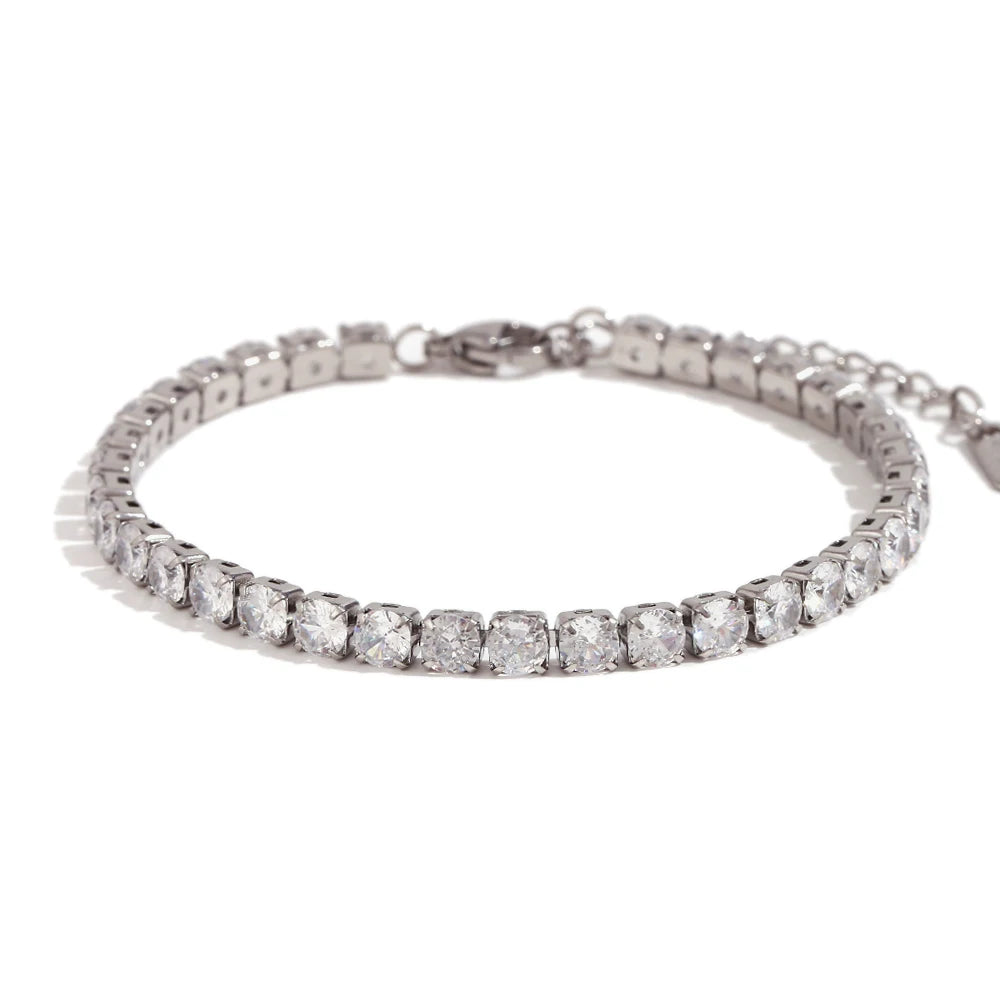 Elegant Zircon Charm Bracelet